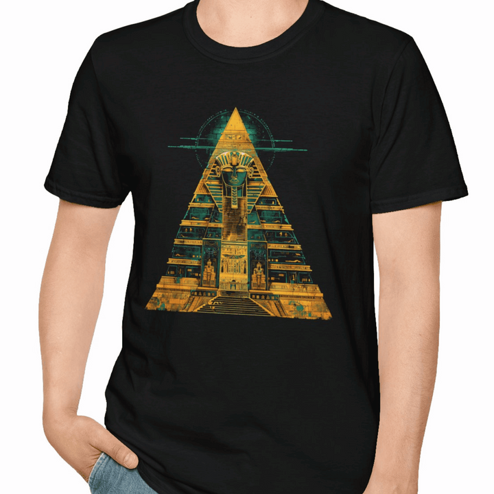 GOLDEN GALAXY PYRAMID T-SHIRT